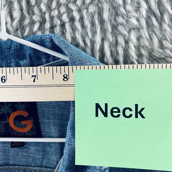 G by Guess Men's Denim Trucker Jacket - Layered Jersey Hood - Flap Pockets - XXL - Picture 11 of 16